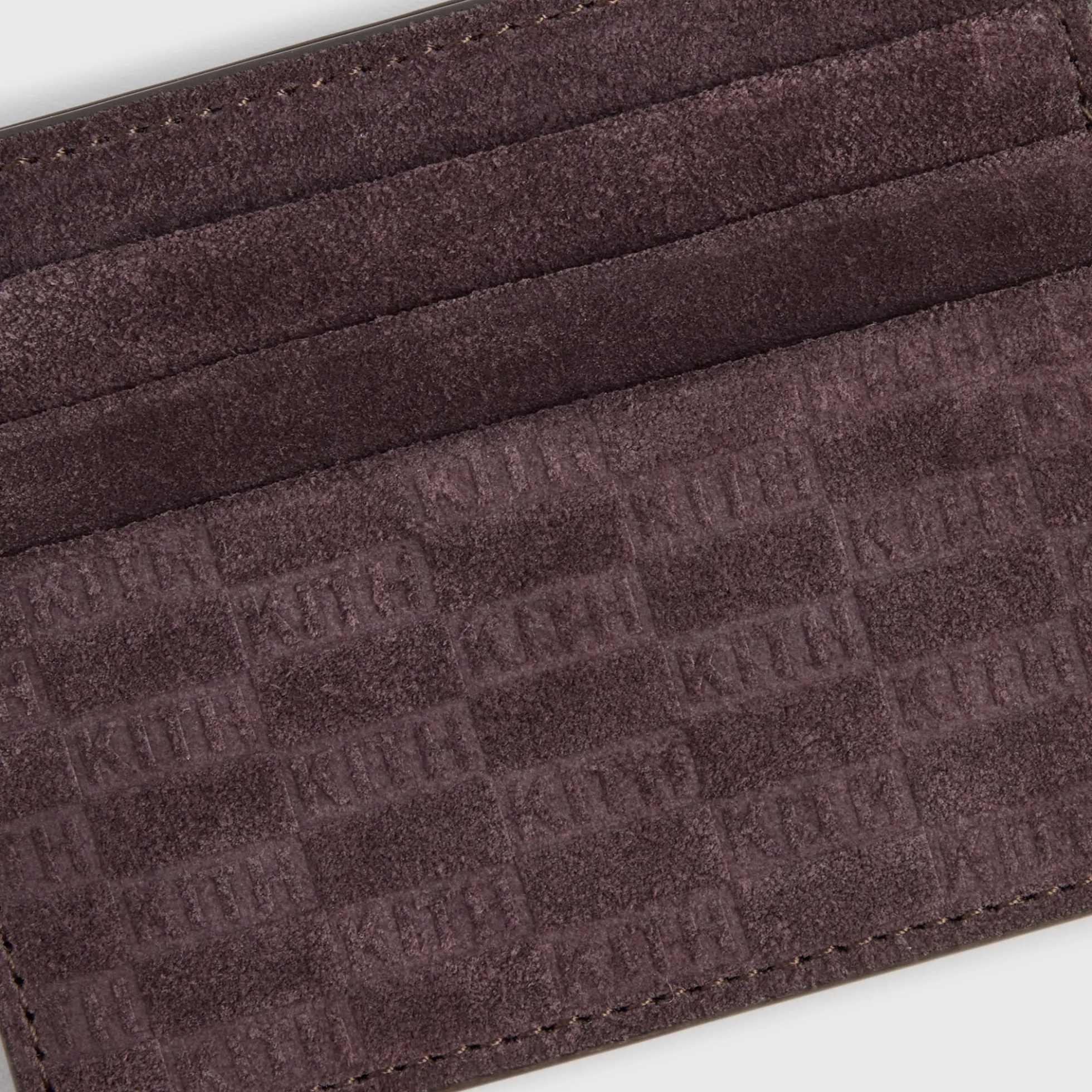 Kith Monogram Suede Card Holder