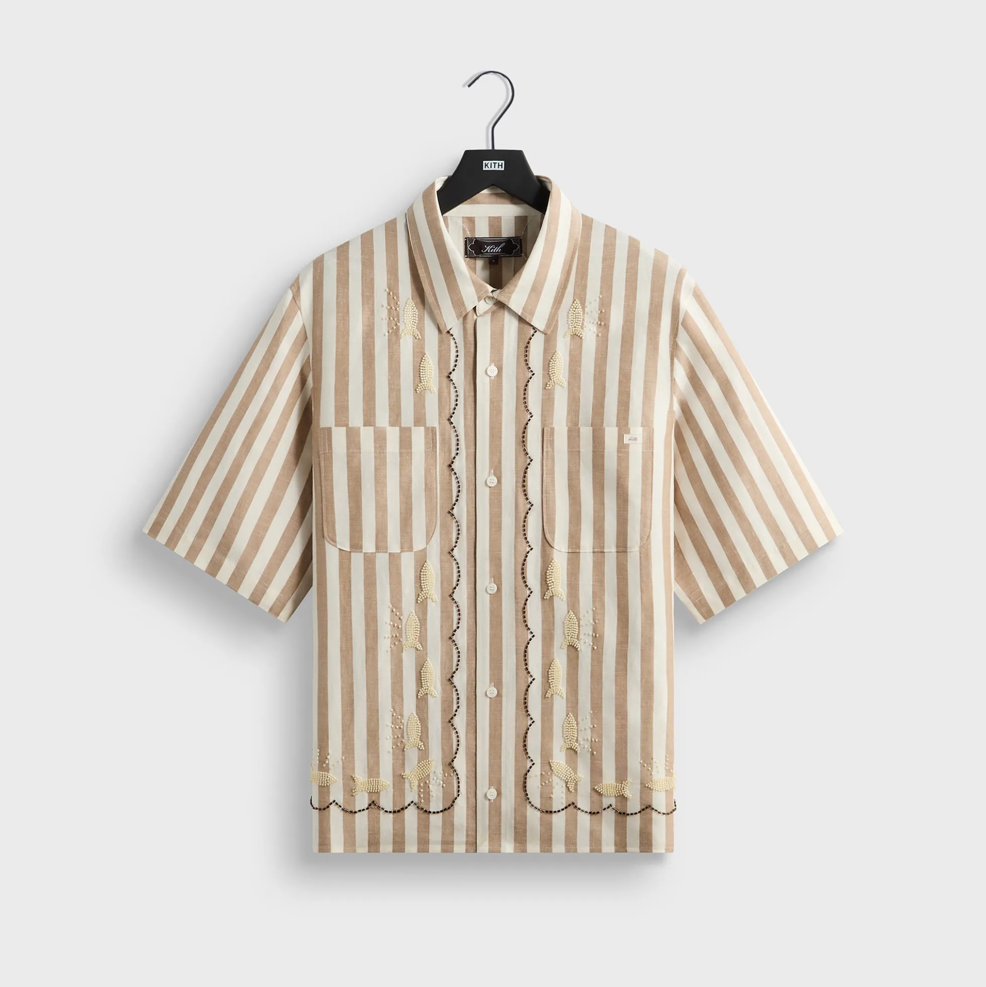 Kith Spun Silk Linen Stripe Paxton Buttondown