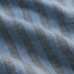 Kith Spun Silk Linen Stripe Colton Zip Front Shirt