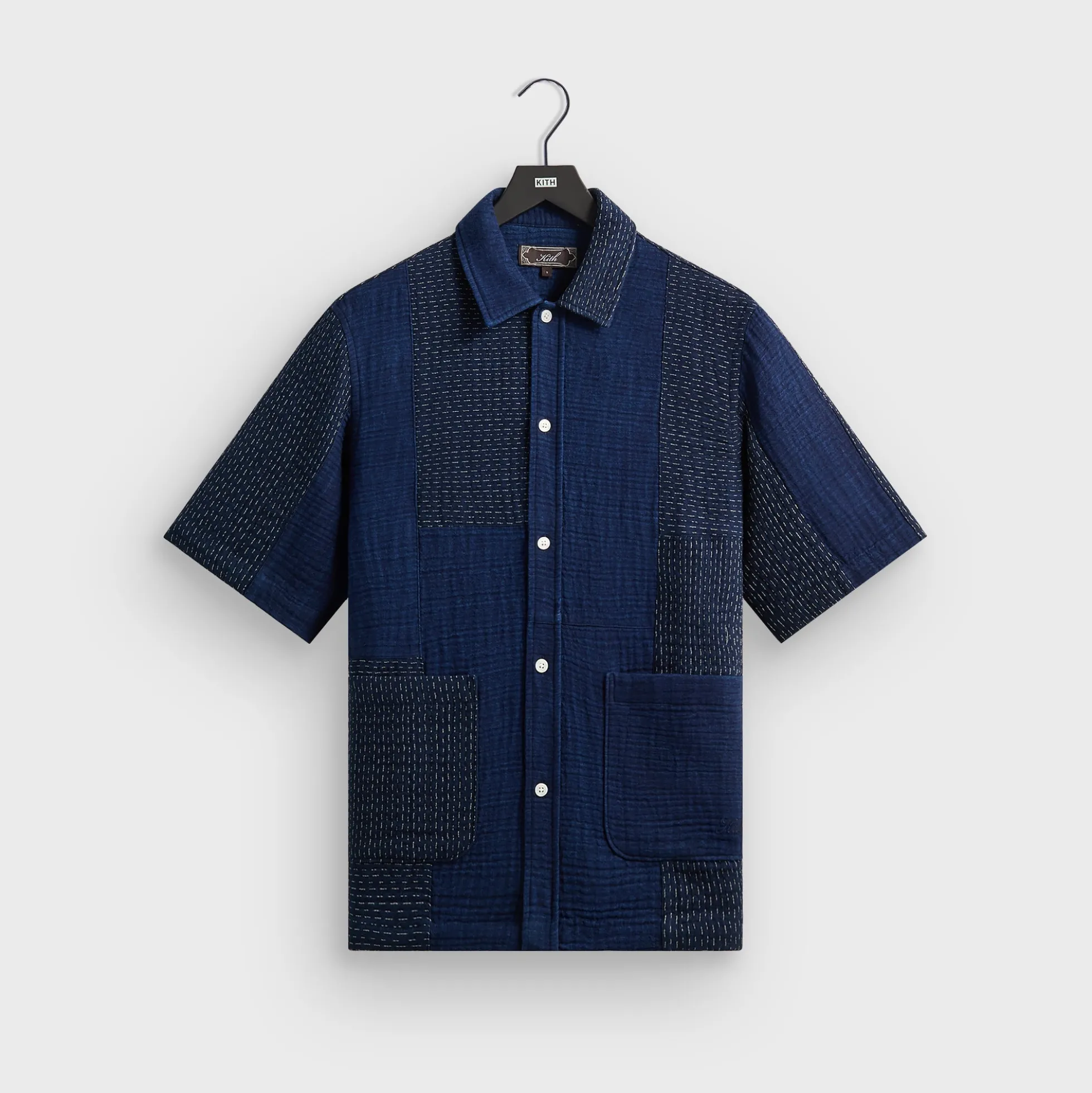 Kith Stitched Patchwork Boxy Collared Overshirt