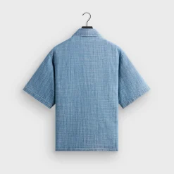 Kith Textured Indigo Paxton Zip Front Shirt