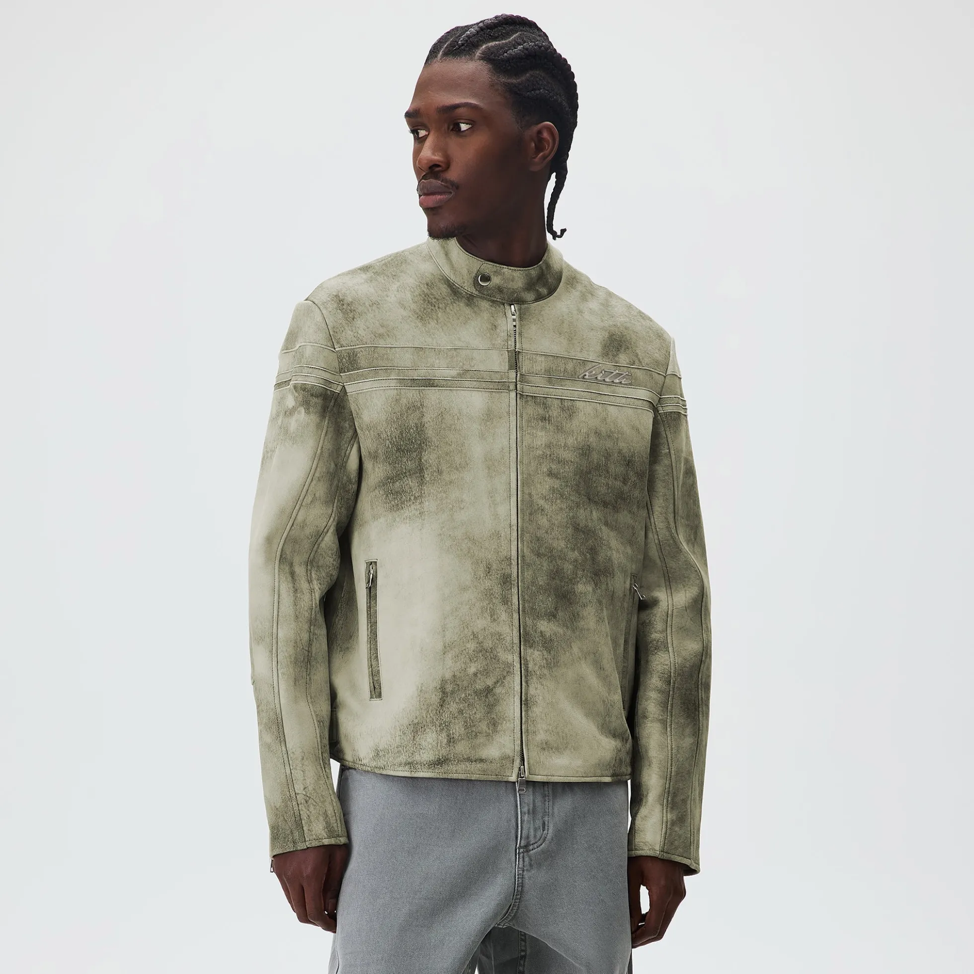 Kith Washed Suede Rossi Moto Jacket