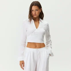 Kith Women Kairi Poplin Wrap Shirt