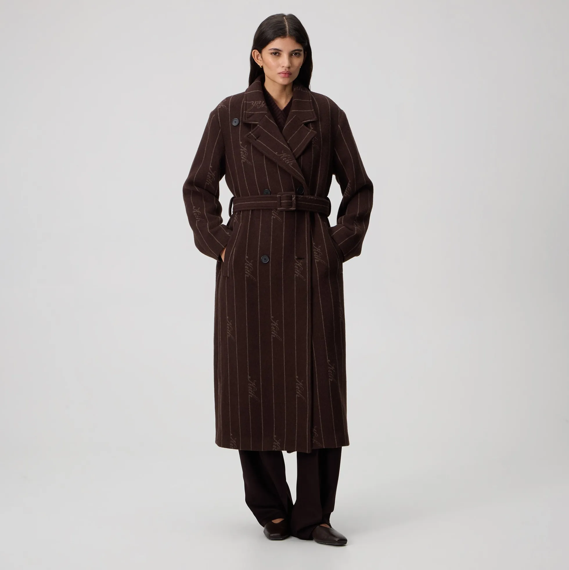 Kith Women Maeva Melton Stripe Scarf Coat