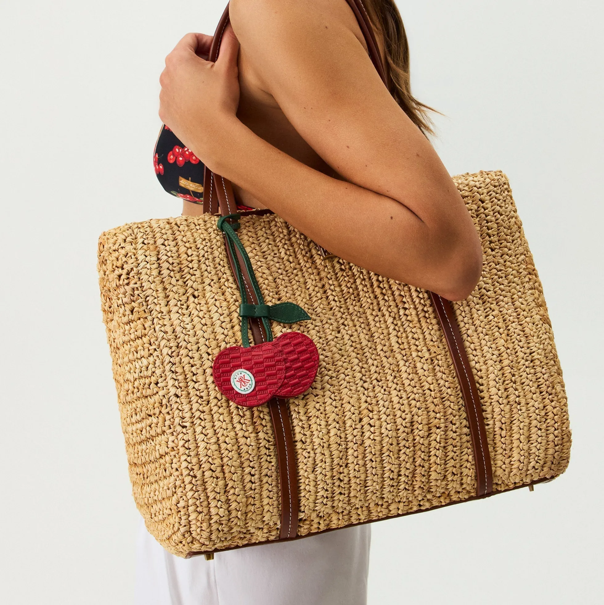 Kith Women Monogram Leather Cherry Bag Charm