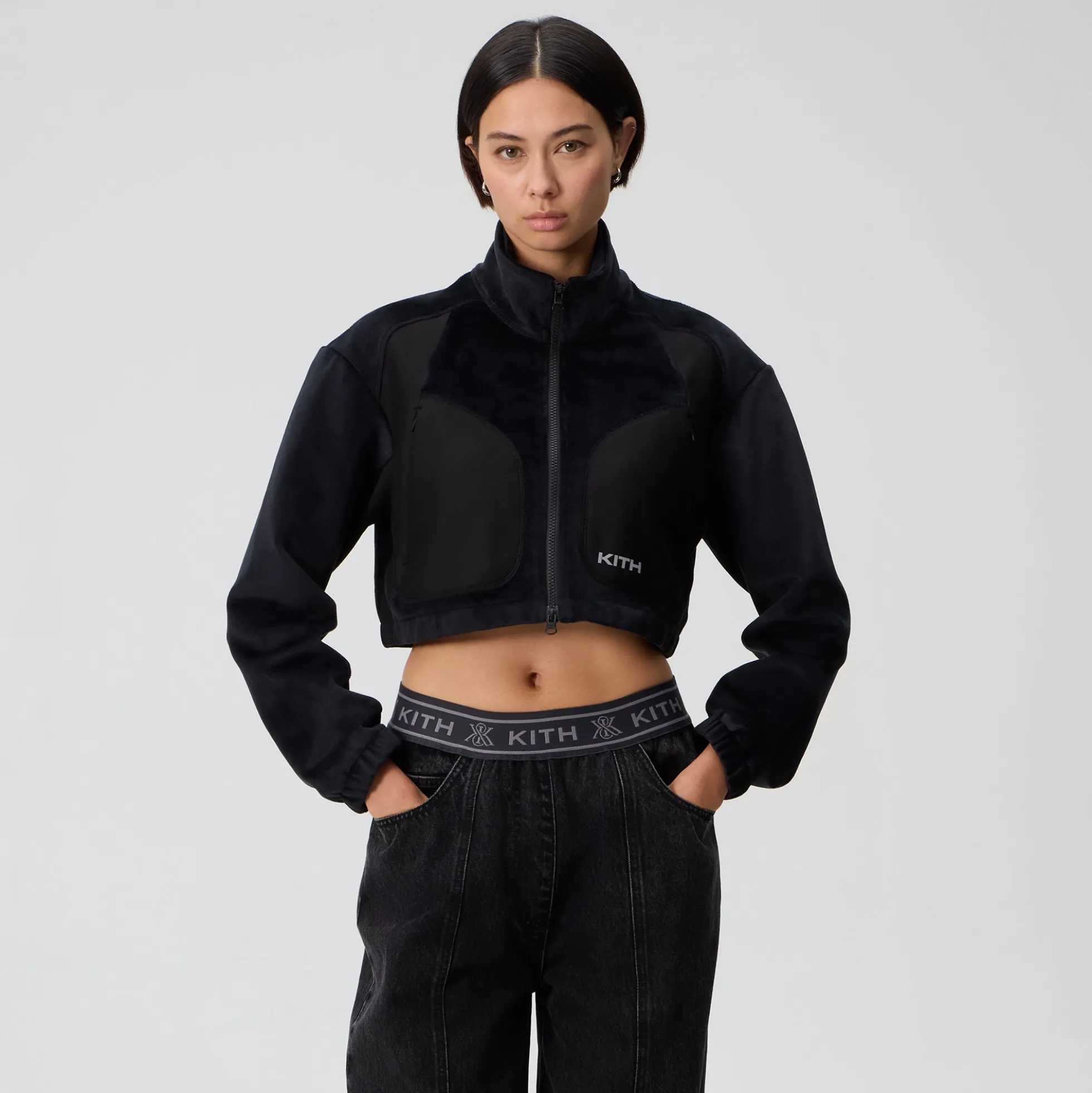 Kith Women Reiko Fleece Cropped Jacket