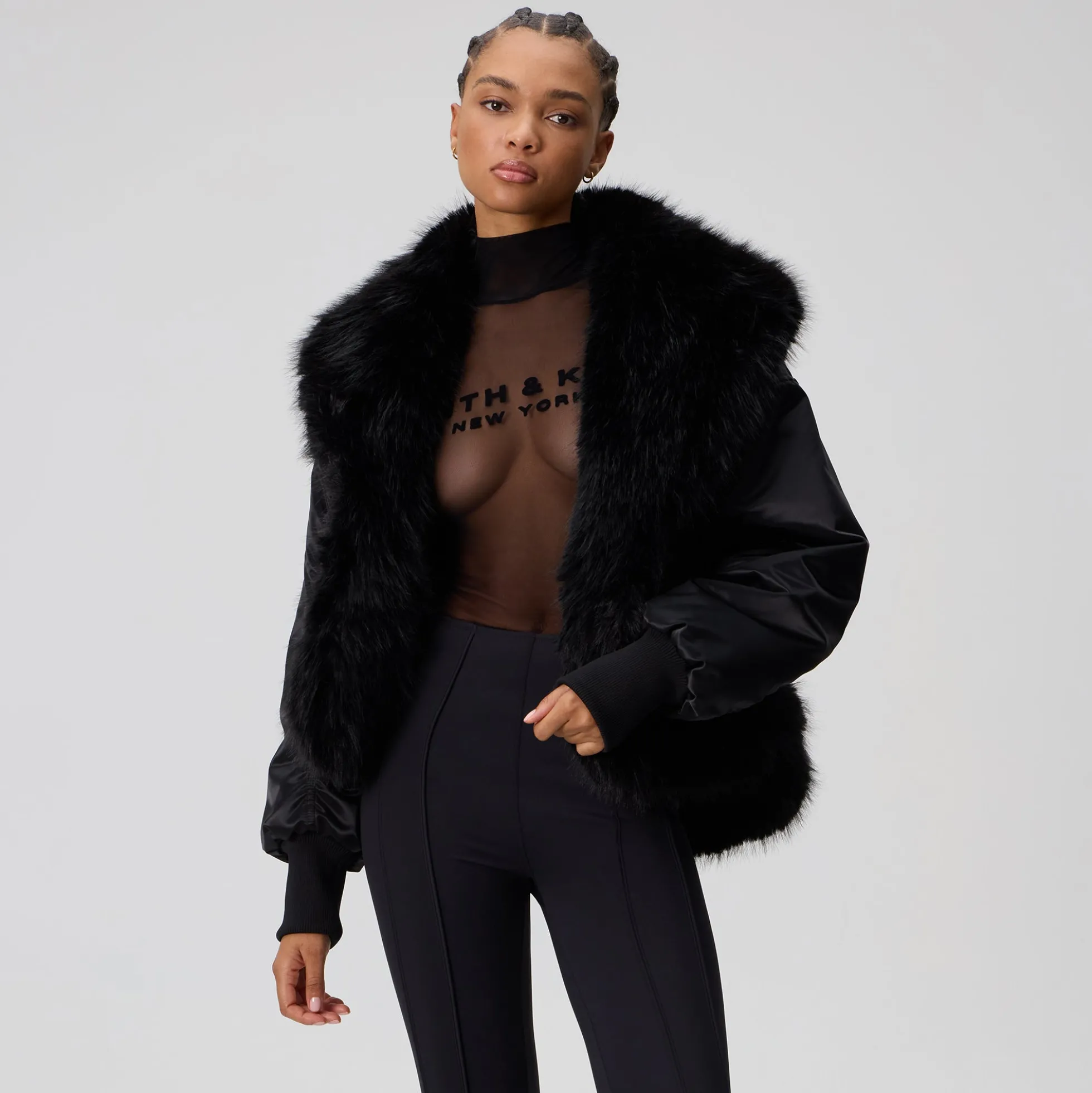 Kith Women Senna Faux Fur Reversible Bomber
