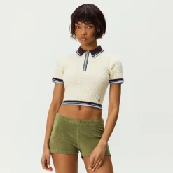 Kith Women Taylen Basketweave Sweater Polo