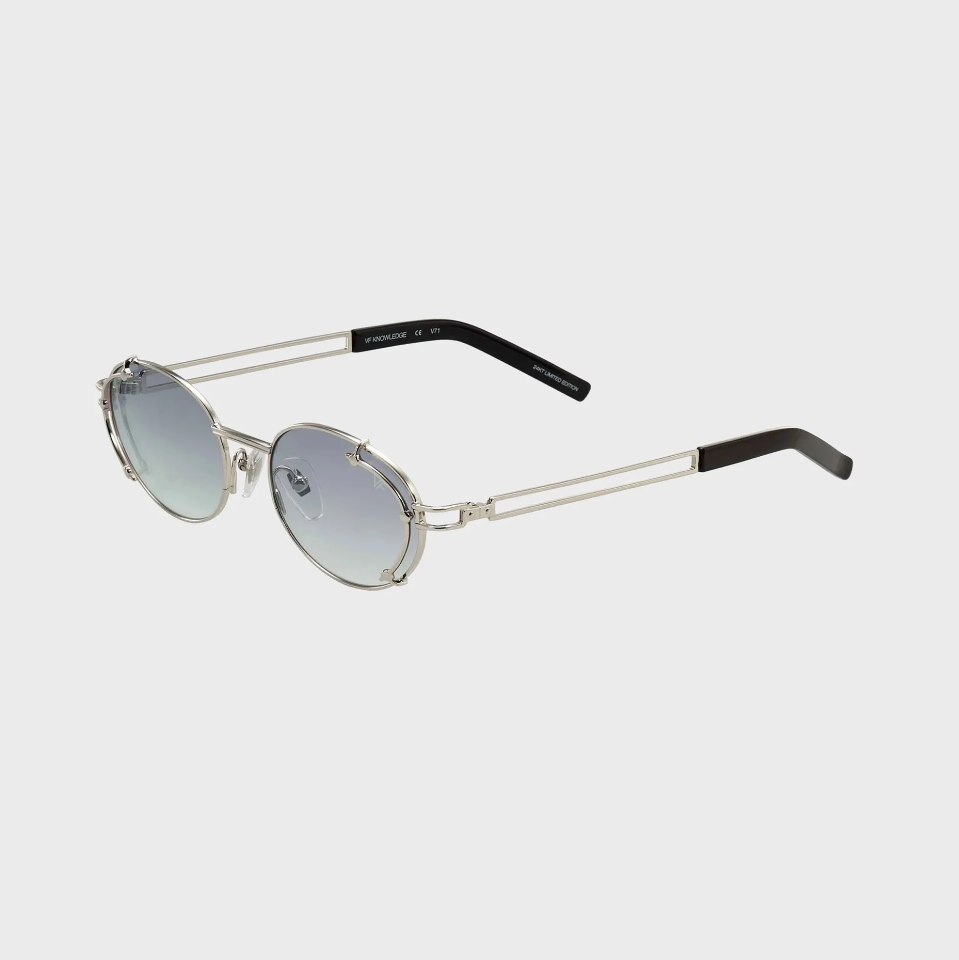 Knowledge 24KT White Gold Sunglasses