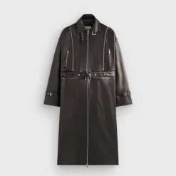 Lisa for Kith Women Hera Convertible Leather Coat
