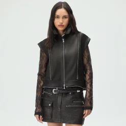 Lisa for Kith Women Hera Convertible Leather Coat