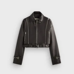 Lisa for Kith Women Hera Convertible Leather Coat
