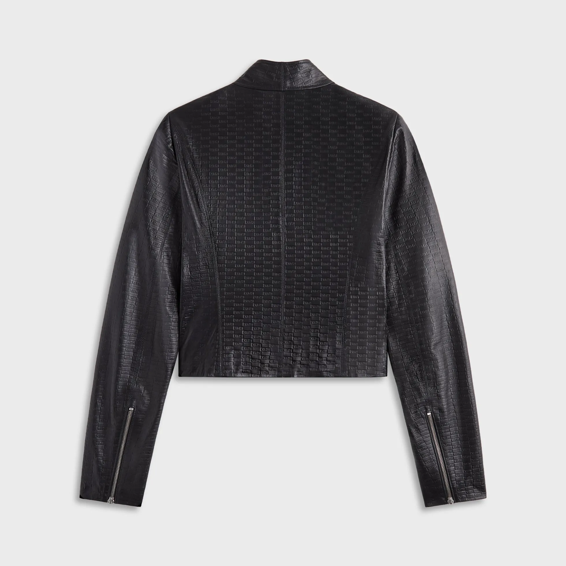 Lisa for Kith Women Nikita Monogram Leather Zip Top