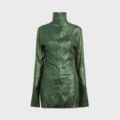 Long Sleeve Slim Fit Turtleneck Pickleball Dress