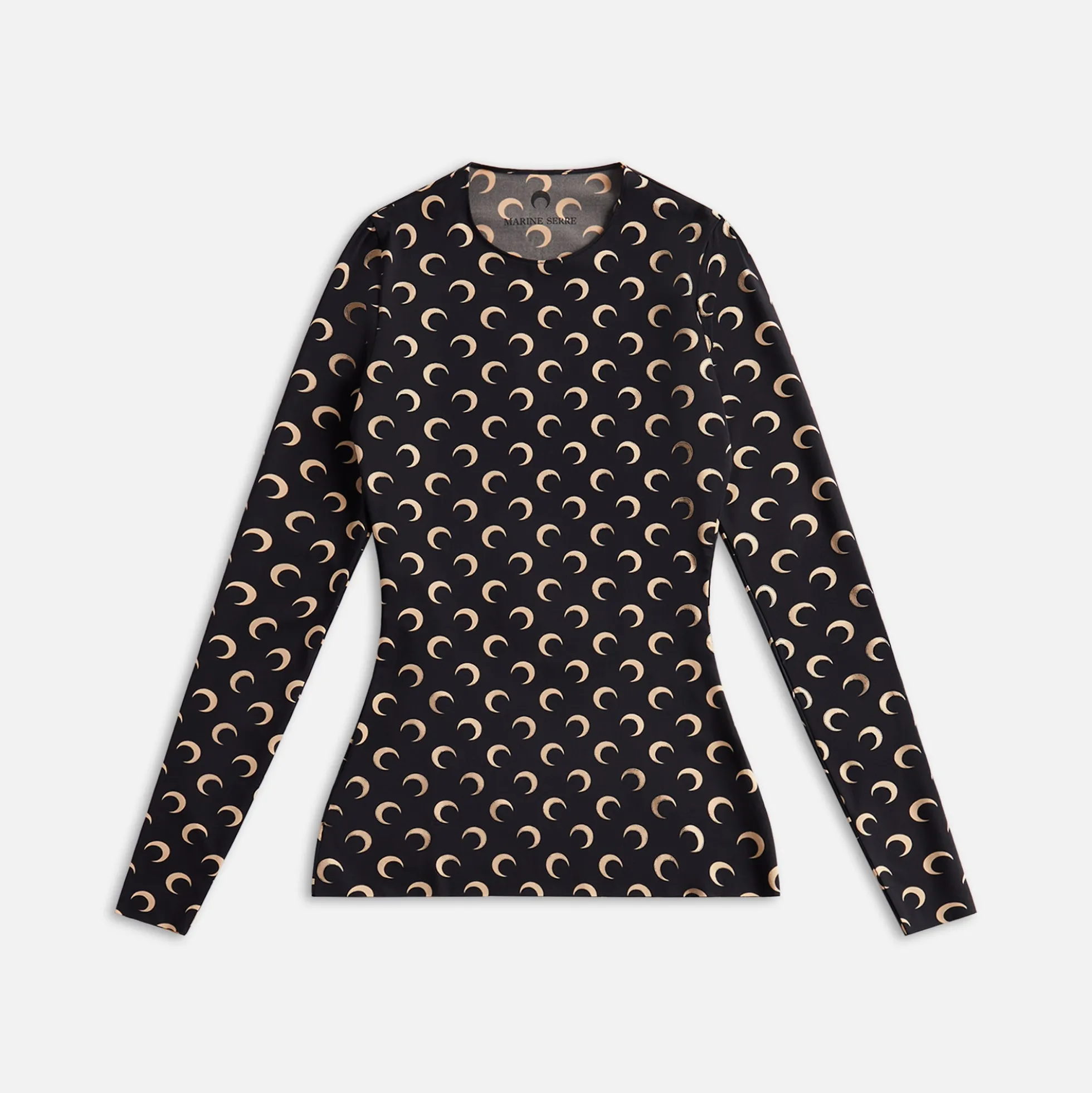 Marine Serre Moon Printed Jersey Second Skin Crewneck