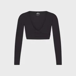 Matte Long Sleeve Wrap Top