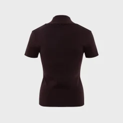 Mollie Button Detailed Short Sleeve Knit Top