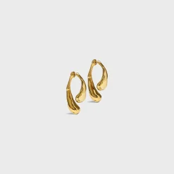 Molten Gold Front Back Earrings