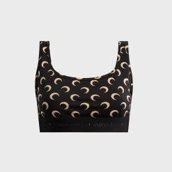 Moon Printed Jersey Sports Bra