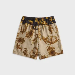 Nerine Flower Border Print Viscose Short
