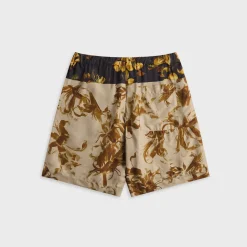 Nerine Flower Border Print Viscose Short