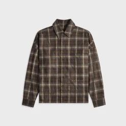 Oversized Plaid Button-Down Shirt