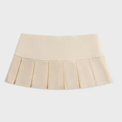Pleated Micro Mini Skirt