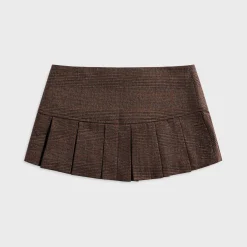 Pleated Micro Mini Skirt