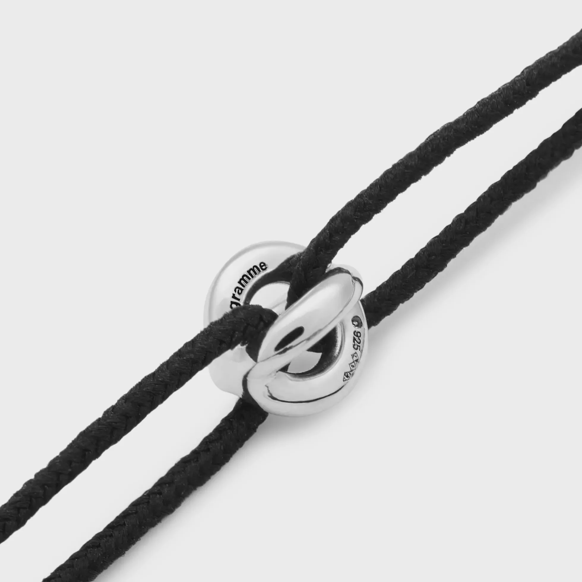 Polished Sterling Silver Entrelacs Cord Bracelet