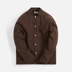 Poplin Long Sleeve Pajama Shirt
