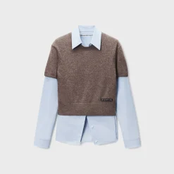 Prestyled Knit Vest Shirt