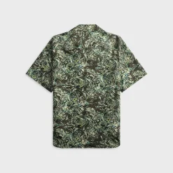 Printed Airy Silk Half-Sleeved Shirt