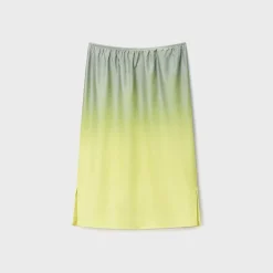 Reflective Mid-Rise Midi Skirt