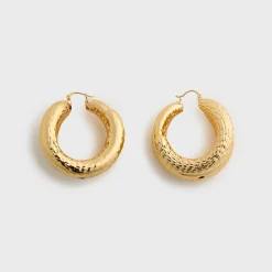 Samira Multi-Textured Sculpted Hoop Earrings
