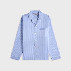 Sateen Pyjamas Shirt Polo Stripes