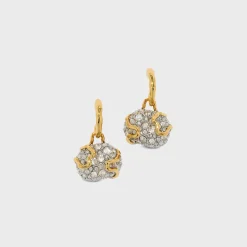 Solanales Crystal Petite Pebble Hoop Earrings