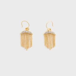 Solanales Crystal Petite Fringe Wire Earring