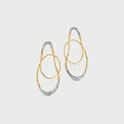 Solanales Crystal Twist Orbit Earrings