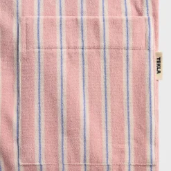 Striped Hooded Cotton Robe
