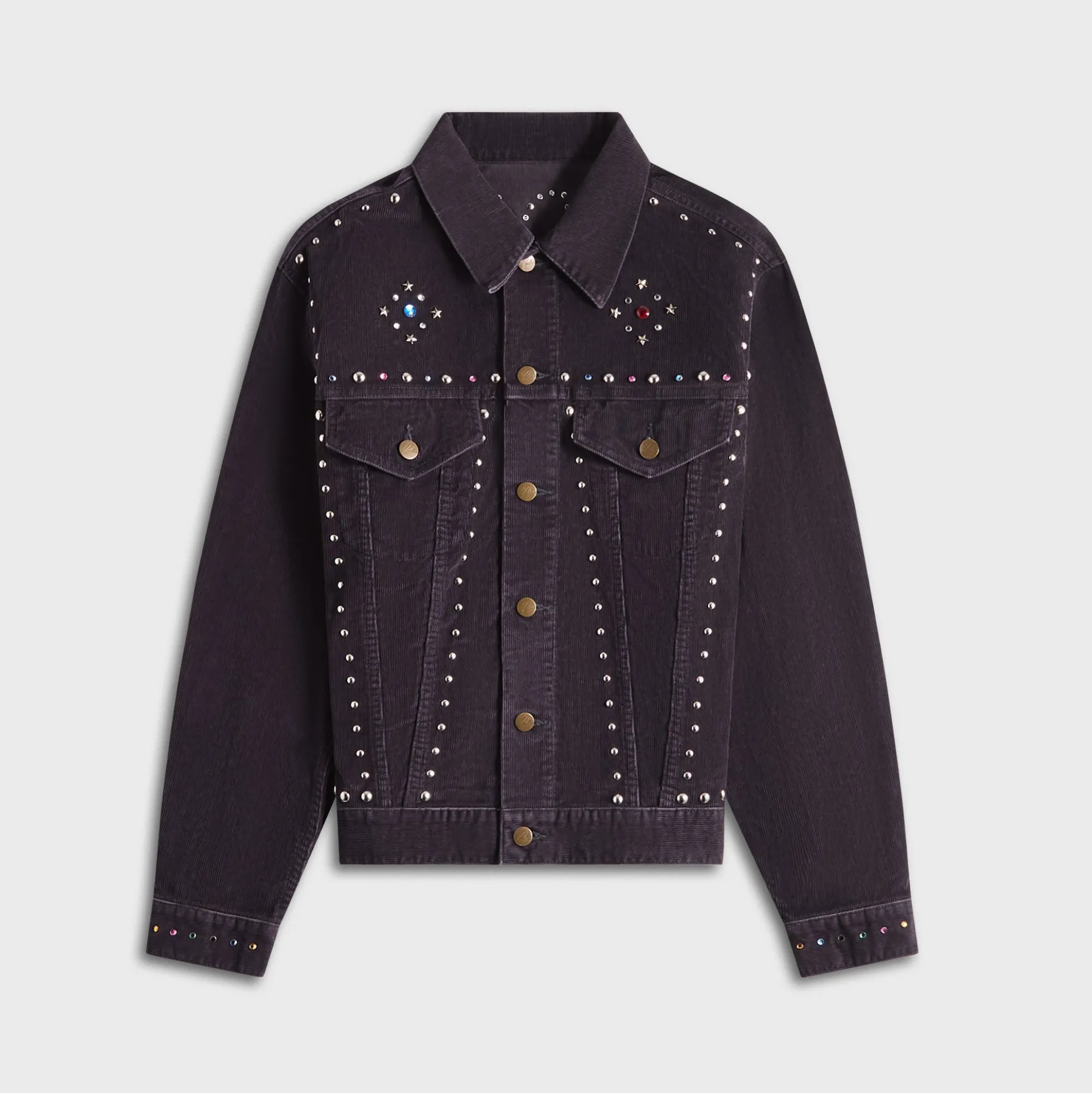 Studded 14W Corduroy Jean Jacket