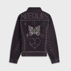 Studded 14W Corduroy Jean Jacket