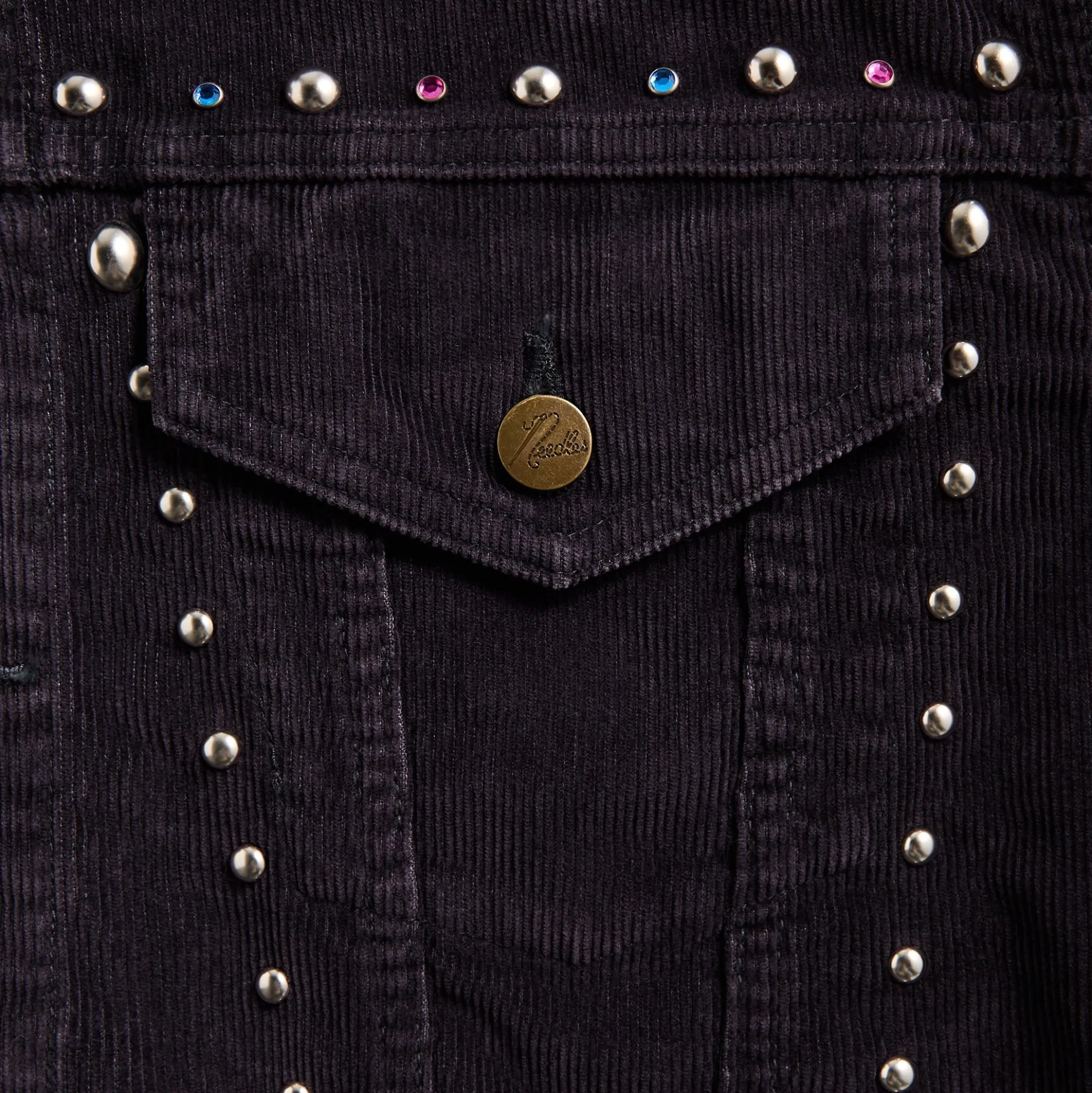 Studded 14W Corduroy Jean Jacket