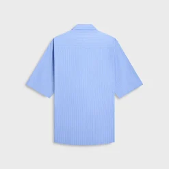 Suvin High Count Cloth Stripe Half Sleeved Shirt
