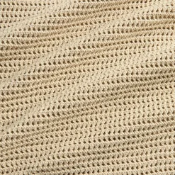 Tussah Silk Cotton Mesh Knit Skipper Polo