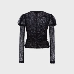 Uma Semi Sheer Lace Top