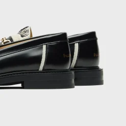 Vinyl Embroidered Leather Loafers