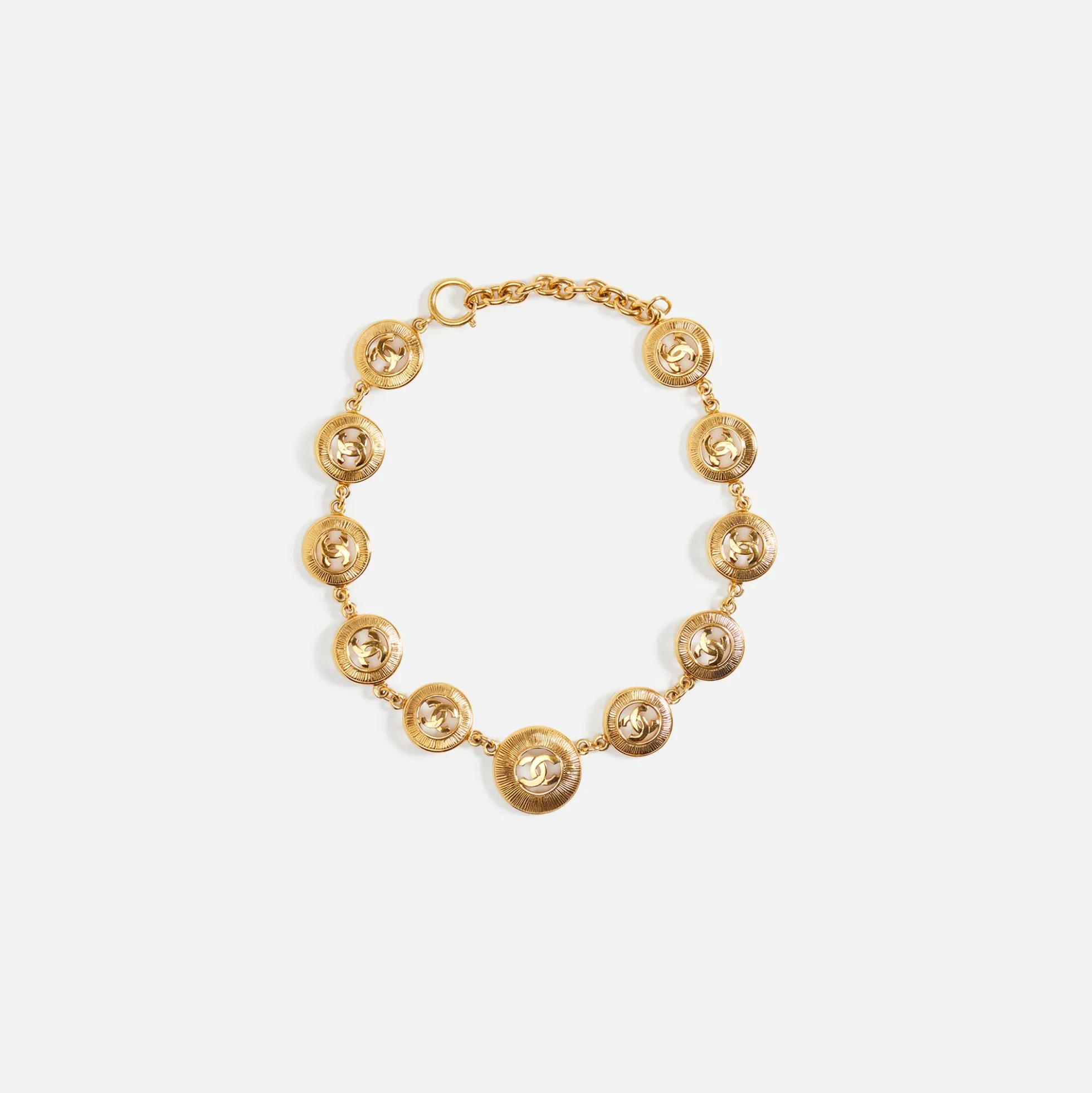 WGACA Chanel Sunburst Coin Necklace