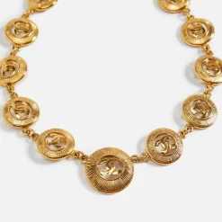 WGACA Chanel Sunburst Coin Necklace