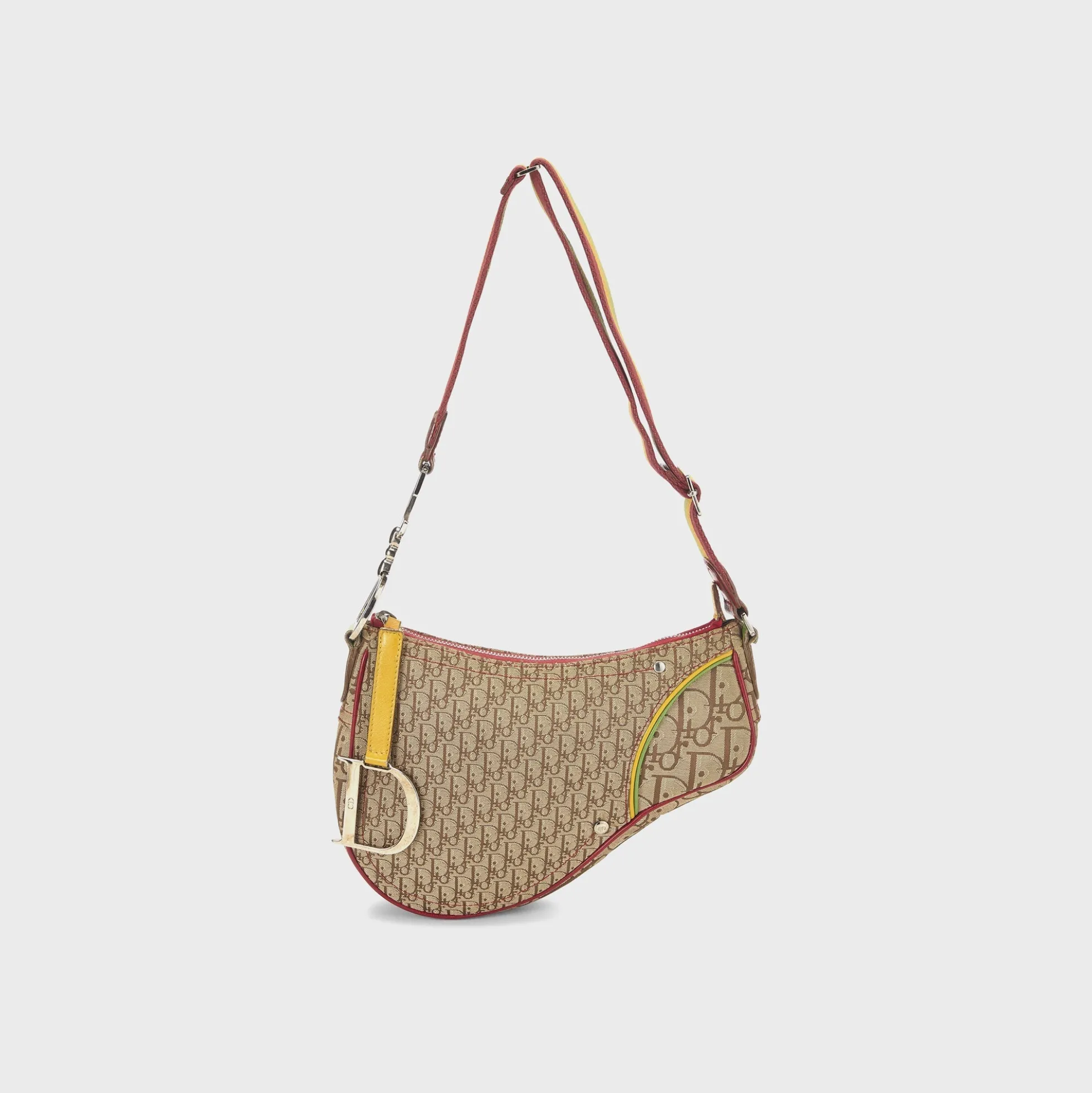 WGACA Dior Canvas Rasta Saddle Pochette