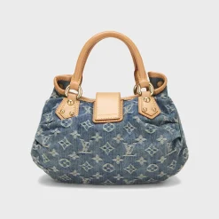 WGACA Louis Vuitton Monogram Denim Pleaty Bag